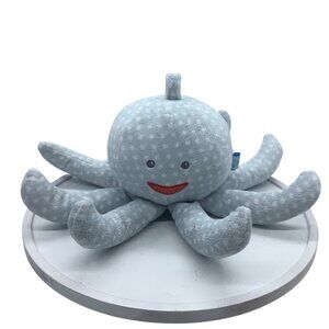 Mr Sock T Pus Octopus Plush Lovey Rattle Crinkle Toy Polka Dots Baby Aspen 7"x15
